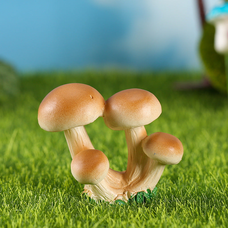Wholesale Simulation small mushroom ornaments micro landscape decoration